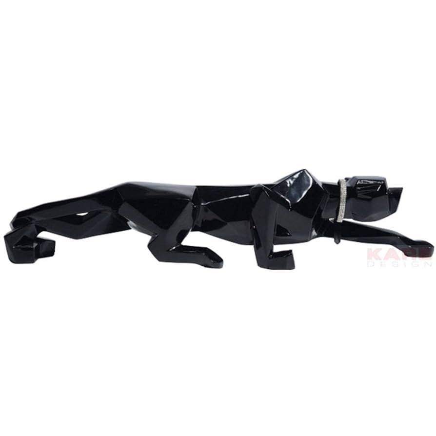 チーター？Deco Figurine Black Cat 90 VINTAGE ZWARTE KAT Beeld.green Eyed Black Cat Figurine.chat